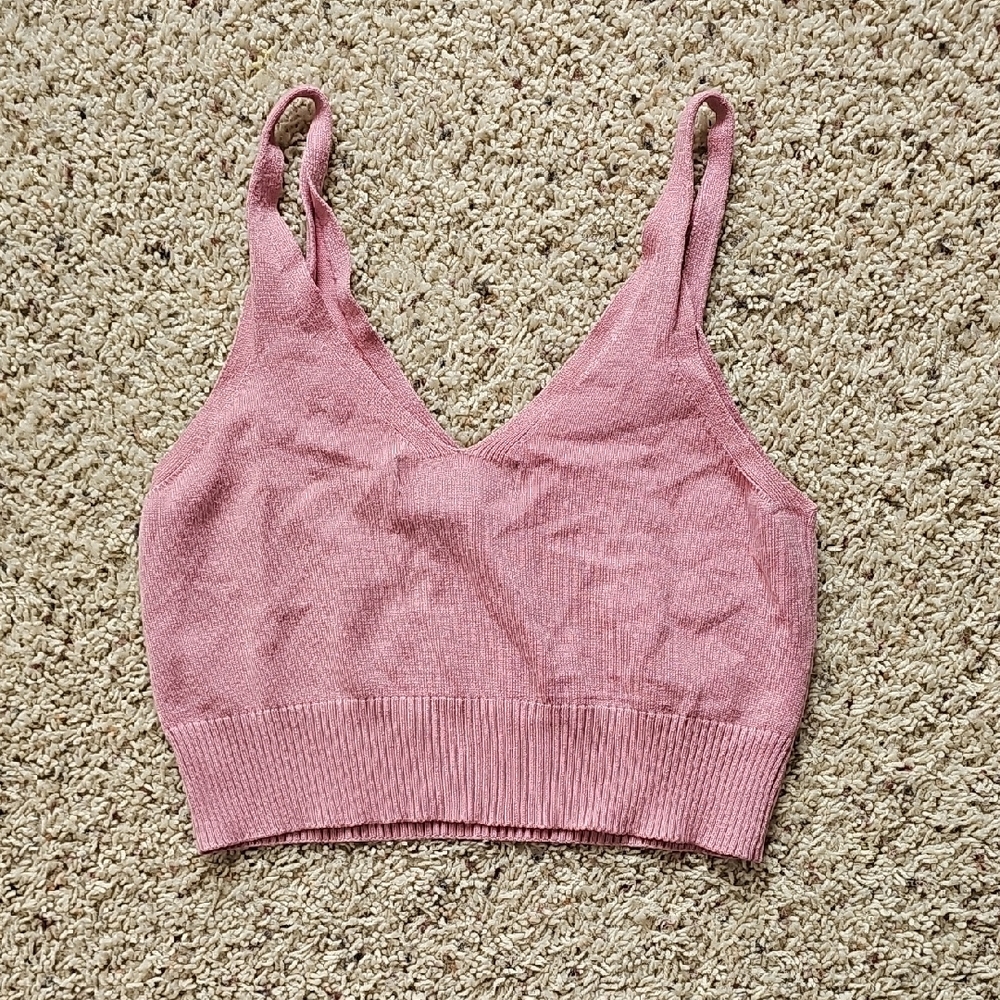 Pink Ribbed Tank Top - Picture 3 of 3
